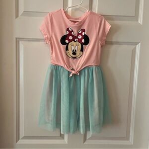 Disney Minnie Pastel Girls Dress, Tulle Layer, Size 6X